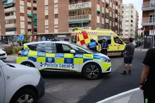 Incidente en la calle Alfonso IX de León. Foto de archivo