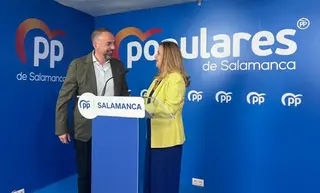 Los senadores del PP por Salamanca Bienvenido de Arriba y Esther del Brio