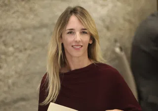 La portavoz del Grupo Popular en el Congreso, Cayetana Álvarez de Toledo, durante un almuerzo coloquio en el Club Siglo XXI, en Madrid (España), a 28 de octubre de 2019.