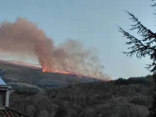 Incendio forestal en Candelario