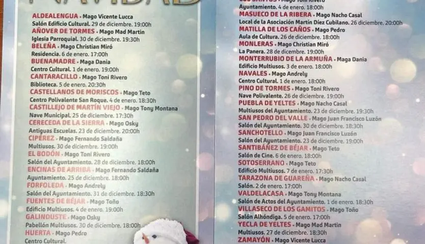 Cartel del programa de Magia 