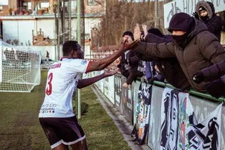 Souley celebra su gol ante el Atlético Astorga | FOTO SALAMANCA CF UDS