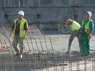 Albañiles, obreros, construccion, obras