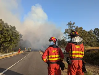 La UME en el incendio de El Payo