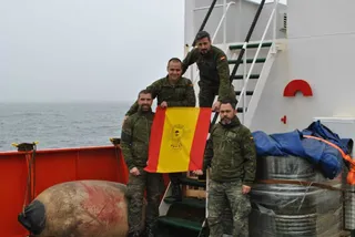 El teniente Javier Morales Alonso, los sargentos Jonatan Pampillon Méndez y Jesús García Gelado y el soldado Raúl Solorzano Costales.