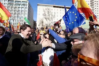 Mañueco en la concentración por la igualdad en Madrid
