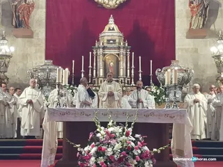 Misa en honor a San Juan de Sahagún ofrecida el pasado viernes, 10 de junio, en la Catedral de Salamanca | Salamanca 24 Horas