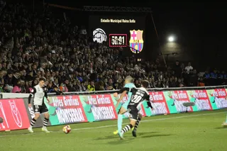 Imagen del encuentro de Copa del Rey entre Unionistas y el FC Barcelona | FOTO SALAMANCA24HORAS.COM