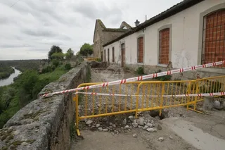 Un derrumbe anterior de la muralla de Ledesma