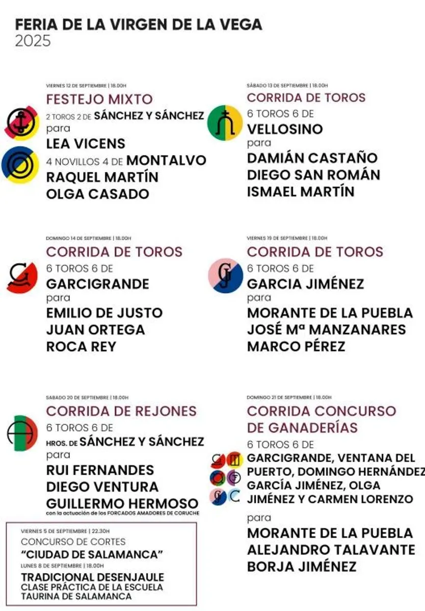 Cartel de la Feria Taurina de Salamanca 2025