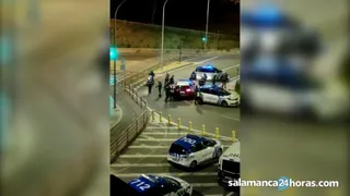 VÍDEO | ?"¡Venid a por mí!": un hombre ebrio acaba detenido en medio de glorieta de Antonio Machado de Salamanca
