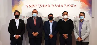 El vicerrector de Postgrado, Nicolás Rodríguez, mantiene una reunión de trabajo con el rector del Instituto Federal de Mato Grosso de Brasil.