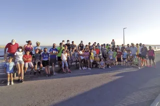 Unas ochenta personas han participado en la marcha en bicicleta hasta el azud de Riolobos organizada por el Ayuntamiento de El Campo de Peñaranda