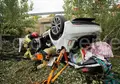 Vuelco en la N-620 a su paso por Carpio de Azaba. Vicente | ICAL