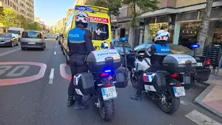 Accidente entre dos turismos en el paseo de la estación
