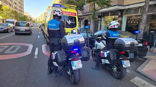 Accidente entre dos turismos en el paseo de la estación