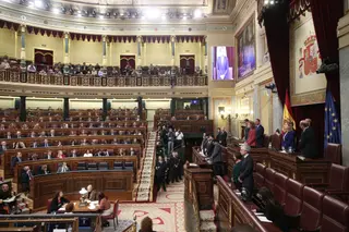 Vista general del hemiciclo durante la sesión de constitución de las Cortes para la XIV Legislatura