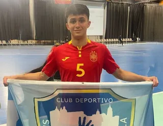 Iván González, con la selección sub18 de fútbol sala