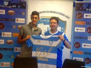 Presentación Sergio Barbero con el Salamanca FS