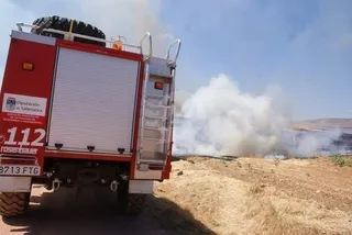 Calcinadas cuatro hectáreas de rastrojo en Villamayor de Armuña