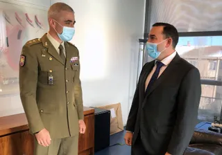 El delegado territorial de la Junta recibe al nuevo coronel jefe del Mando de Ingenieros de Salamanca