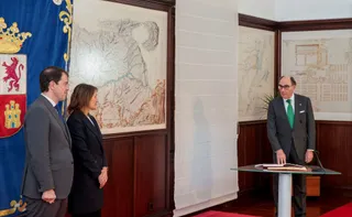 Galán jurando su cargo como presidente del Consejo Social de la USAL