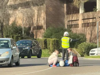 Caída motorista rotonda | S24H