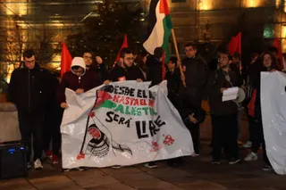 concentración en apoyo al pueblo palestino y en contra de la ocupación israelí