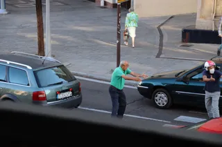 Imagen de la discusión entre los dos conductores | Foto: S24H