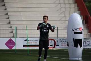 Sergio del Río, en un entrenamiento con Unionistas / FOTO SALAMANCA24HORAS.COM