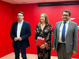 Procuradores del PSOE por Salamanca, Fernando Pablos, Rosa Rubio y Juan Luis Cepa