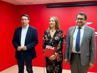 Procuradores del PSOE por Salamanca, Fernando Pablos, Rosa Rubio y Juan Luis Cepa