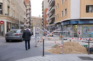 Obras, calles cortadas