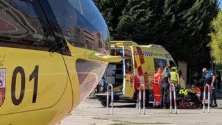 Rescatan en helicóptero a un ciclista herido mientras realizaba una ruta en Cabrerizos  - Junta de Castilla y León