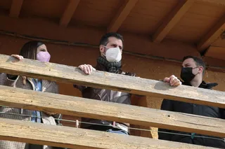 Luis Tudanca, durante su visita a la provincia de León
