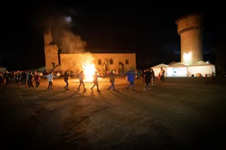 Danza del Día de los Ramos de Barquilla. Foto de archivo