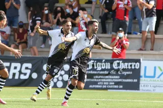 Rayco celebra el 1-0 ante el Extremadura / FOTO SALAMANCA24HORAS.COM
