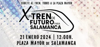Concentración 'Por un tren de futuro para Salamanca'