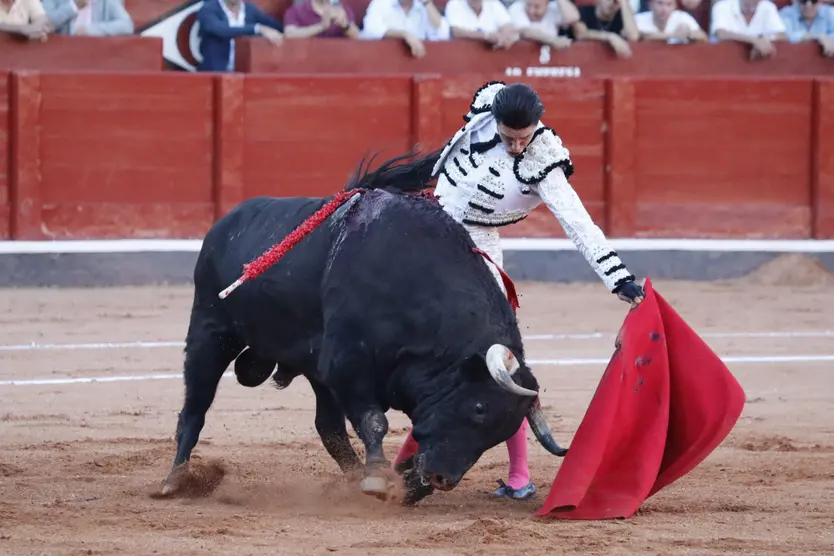 Alejandro Talavante ante el segundo de su lote de Garcigrande | Asier Galache