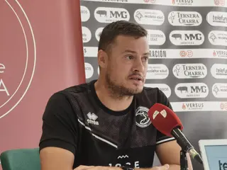 Oriol Riera en la rueda de prensa previa al Guadalajara