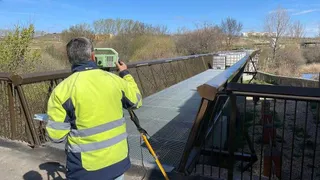 Nueva pasarela sobre el río Tormes, junto a la pesquera de Tejares