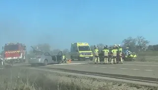 Accidente ocurrido esta tarde en la n 122 2 536x308