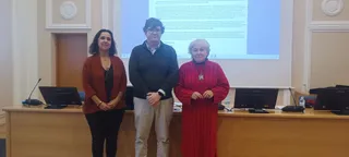 De izquierda a derecha, Marta Fuertes (CCOO), José Antonio Sendín (STECyL-i) y Alegría Alonso (UGT)