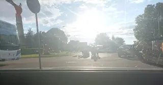 Accidente junto al puente de Enrique Estevan
