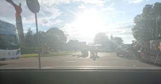 Accidente junto al puente de Enrique Estevan