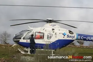 Herido grave tras caer de cuatro metros de altura en San Domingo de Herguijuela