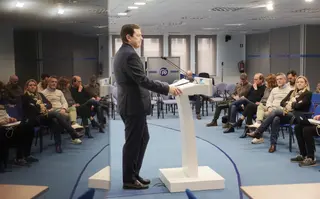 Alfonso Fernández Mañueco comparece ante los medios de comunicación con motivo de la convocatoria de las elecciones autonómicas | Rubén Cacho (Ical)