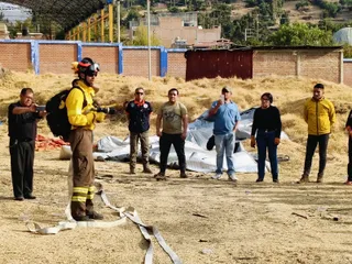 Nacho Martín durante una formación.