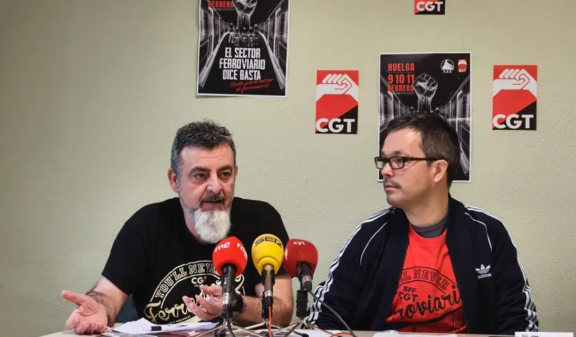 Ubaldo Hernández y Miguel Lirio, representantes sindicales de CGT en el sector ferroviario
