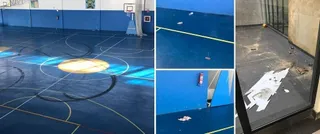 Los quintos ‘la lían’ en el Pabellón de Deportes de Villamayor
